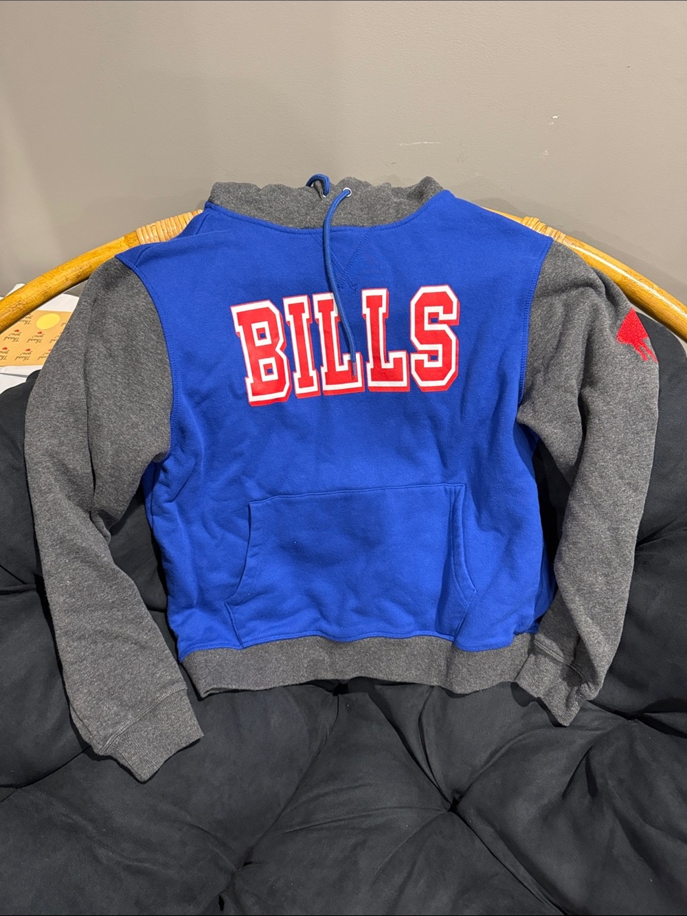 NFL Blue and Gray BILLS Pullover Hoodie